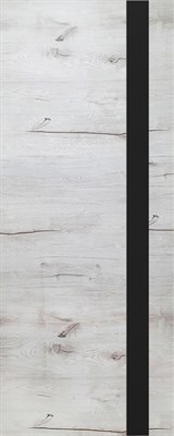 Полотно ЛЕСКОМ дверное ROYAL-2 дуб арктика, стекло черное 200*70 - фото 64396