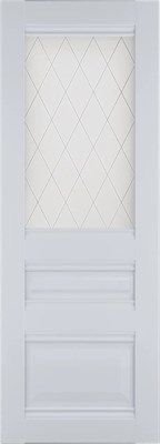 Полотно ЛЕСКОМ дверное Экшпон Венеция-2 белый софт витражное стекло 80 - фото 64398
