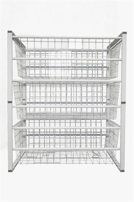 Полка металлическая 6- ярусная сеточная Kits 6 tier wire basket drawer shelf - фото 64489