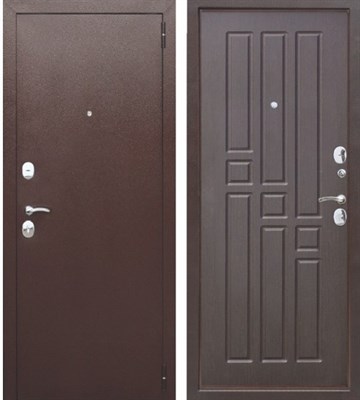 Дверь металлическая 8мм Гарда Венге (960мм) правая - фото 65337