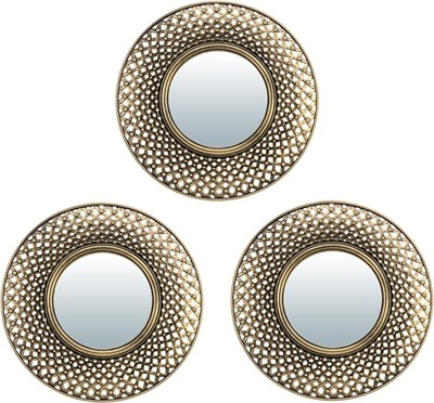 Комплект декоративных зеркал QWERTY Лион ( 3шт) бронза 25 см D-12 см 74047 - фото 65974