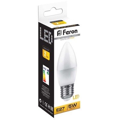 Лампа светодиодная Feron 5W 230V E27 2700K LB-72 25764 - фото 66154