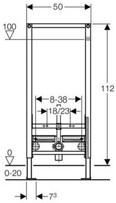 Инсталляция для биде GEBERIT Duofix 111.520.00.1 - фото 67017