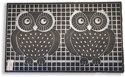 Коврик придверный RICCO Oxford owl mat 45*75 srebrny 801-002 - фото 68740