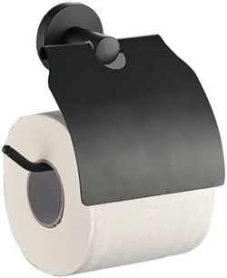 Держатель HAIBA для туалетной бумаги с крышкой, черный HB8703 - фото 69095