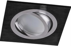 Светильник потолочный Feron под лампу MR16 G5.3 квадрат чёрный-хром DL2801 поворотный 32638 - фото 70510