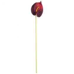 Цветок искусственный LEFARD Антуриум высота-51см бордовый 377-272 - фото 71104