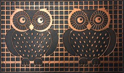 Коврик придверный RICCO Oxford owl mat 45*75 zloty 801-001 - фото 71182
