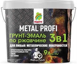 Эмаль-грунт METAL PROFI по ржавчине 3в1 черный 9л - фото 72465
