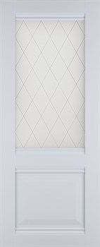 Полотно ЛЕСКОМ дверное Экшпон Венеция белый софт витражное стекло 60 - фото 72607