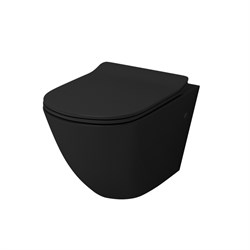 Унитаз GROSSMAN подвесной безободковый, с тонким сиденьем, черный GR-4411BS - фото 75632