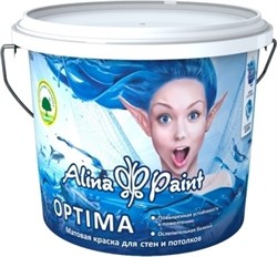 Краска ALINA PAINT водоэмульсионная протирающаяся OPTIMA 3кг - фото 76178