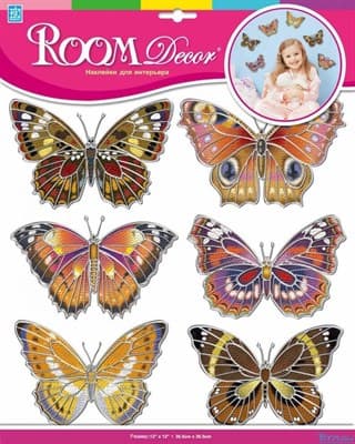 Элемент декоративный ROOM DECOR Шелковые бабочки №3 HPA 4405 - фото 7708
