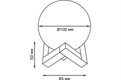 Светильник Gauss настольный NN001 3D Луна 1W 5V Li-ion 450mA D10см белый LED 1/6/24 NN001 - фото 78411