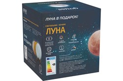 Светильник Gauss настольный NN001 3D Луна 1W 5V Li-ion 450mA D10см белый LED 1/6/24 NN001 - фото 78414