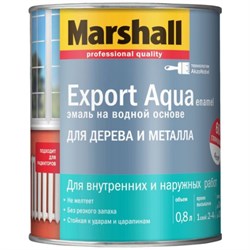 Эмаль водная MARSHALL EXPORT Aqua черная полуматовая 0,8л 5235342 - фото 78637