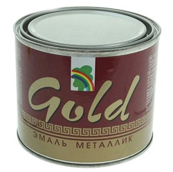 Эмаль РАДУГА GOLD декоративная акриловая, металлик, атмосферостойкая (0,3л) - фото 78641