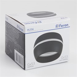 Светильник потолочный FERON 12W 230V GX53 HL356 черный 41510 - фото 78687