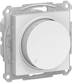 Светорегулятор WESSEN AtlasDesign поворотно-нажимной, 630Вт, механизм, белый ATN000136 - фото 80046