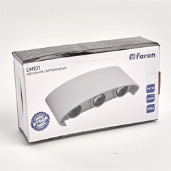 Светильник светодиодный FERON уличный DH101 6*1W, 4000К на стену, белый 06311 - фото 80204