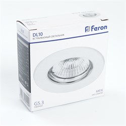 Светильник потолочный Feron MR16 G5.3 белый DL10 15109 - фото 80632