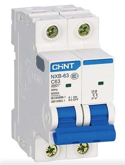 Автомат-выключатель CHINT NXB-63S 4.5KA 2P 50A х-ка С 296793 - фото 80960