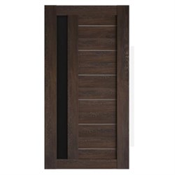 Полотно ЛЕСКОМ дверное Экшпон Техно-11 шале морёный стекло черное 70 - фото 81199