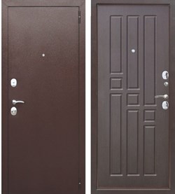 Дверь металлическая 8мм Гарда Венге (860мм) правая - фото 81275