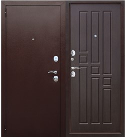 Дверь металлическая 8мм Гарда Венге (960мм) левая - фото 81278