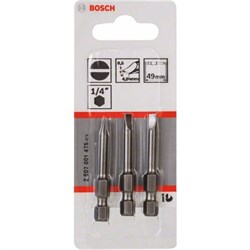 Биты BOSCH 3 БИТ 51мм PH2 XH 2607001522 - фото 81870