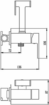 Душ гигиенический HAIBA со смесителем, черный HB5511-7 - фото 82050