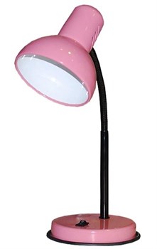 Светильник ЛАЗУРИТ настольный на подставке 60Вт Е27 220W нежно-розовый НТ 2077А - фото 82523