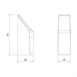 Крючок IDDIS Slide одинарный, графит SLIGM10i41 - фото 82622