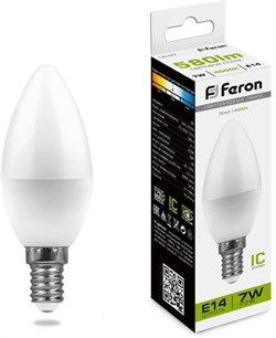 Лампа светодиодная Feron 7W 230V E14 4000K LB-97 25476 - фото 82750
