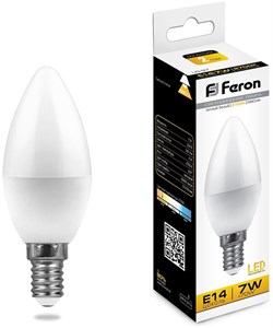 Лампа светодиодная Feron 7W 230V E14 2700K LB-97 25475 - фото 82751