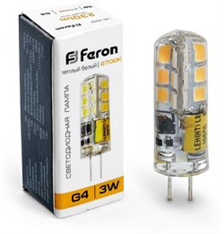 Лампа светодиодная Feron 3W 12V G4 2700K LB-422 25531 - фото 82805