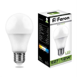 Лампа светодиодная Feron 12W 230V E27 4000K A60 25487 - фото 82839