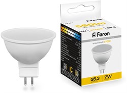 Лампа светодиодная Feron 7 W 230V G5,3 2700К 25235 - фото 82859