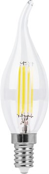 Лампа светодиодная Feron 7W 230V E14 4000K филамент C35T 25781 - фото 82887
