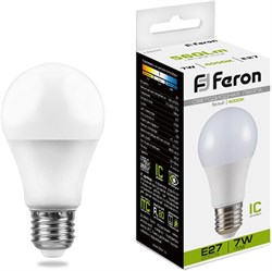Лампа светодиодная FERON 7W 230V E27 4000K LB-91 25445 - фото 82892