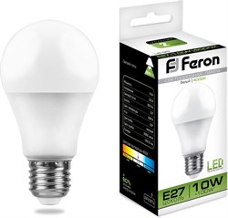 Лампа светодиодная Feron 10W 230V E27 4000K A60 25458 - фото 82897