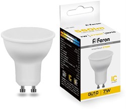 Лампа светодиодная Feron 7W 230V GU10 2700K, 80 LED матовая LB-26 25289 - фото 83227