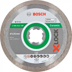 Диск алмазный BOSCH X-LOCK Standard for Ceramic 125*22,23*1,6*7мм 2608615138 - фото 83514
