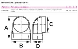 Соединитель ЭРА угловой 90 пластик,плоского воздуховода с фланц. воздухораспред 60*204 620СК10ФП - фото 84031