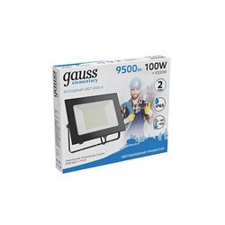 Прожектор GAUSS LED Elementary 100W 9500Lm IP65 6500K 175-265V черный 613100100 P - фото 84501