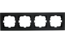 Рамка LEZARD VESNA 4-ая горизонтальная, черная матовая 742-4200-149 - фото 84571