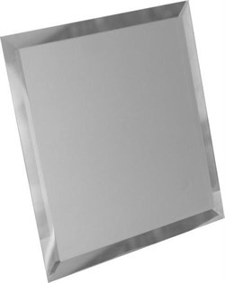 Плитка ДСТ квадратная зеркальная серебряная 180*180 мм. с фацетом КЗС1-01 - фото 85098