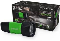 Фонарь GAUSS LED ручной 1W 40Lm NI-MH 250mAh GF103 - фото 85243