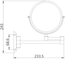 Зеркало HAIBA увеличительное настенное 6, хром HB6106 - фото 85248