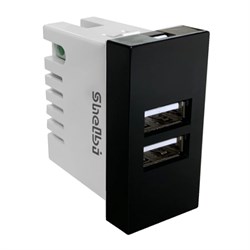 Розетка-зарядка Shelbi 2-х портовая USB, чёрная SUJ-2U-B 2 - фото 85749